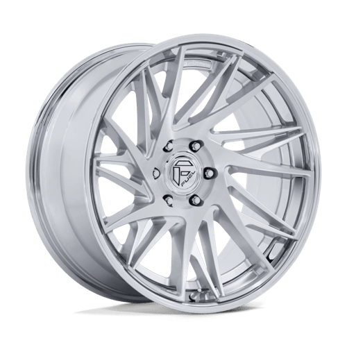 Fuel Off-Road FC405 DYNAMO GLOSS SILVER W/ CHROME LIP & BRUSHED FACE wheel