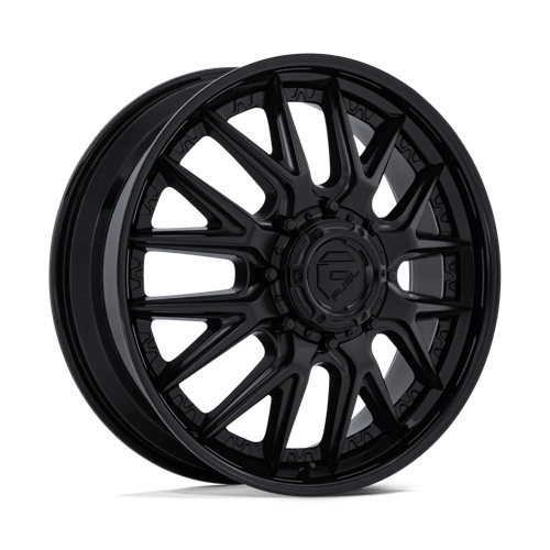 Fuel Off-Road D406 CATALYST DUALLY MATTE BLACK W/ GLOSS BLACK LIP wheel
