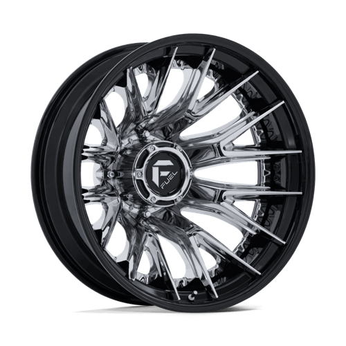 Fuel Off-Road D407 CATALYST DUALLY CHROME W/ GLOSS BLACK LIP wheel