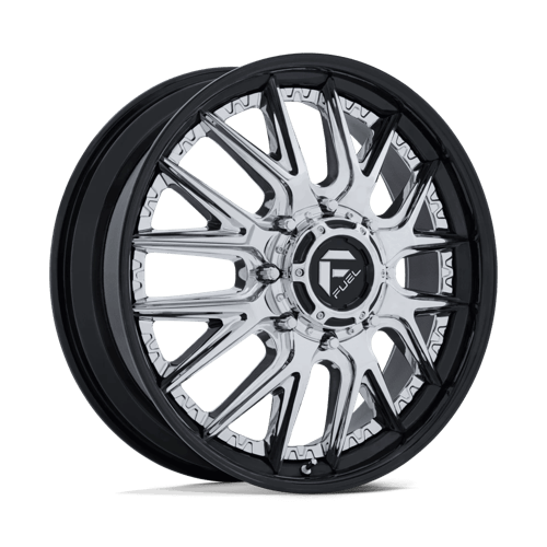 Fuel Off-Road D407 CATALYST DUALLY CHROME W/ GLOSS BLACK LIP wheel