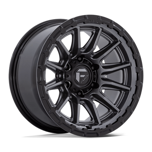 Fuel Off-Road FC866 PISTON | MATTE GUNMETAL W/ GLOSS BLACK LIP wheel