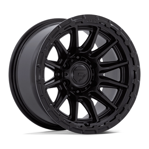 Fuel Off-Road FC866 PISTON | BLACKOUT W/ GLOSS BLACK LIP wheel