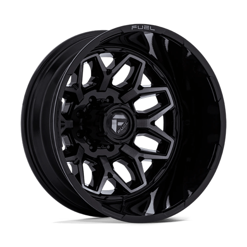 Fuel Off-Road D875 FLUX DUALLY GLOSS BLACK BRUSHED FACE W/ GRAY TINT wheel