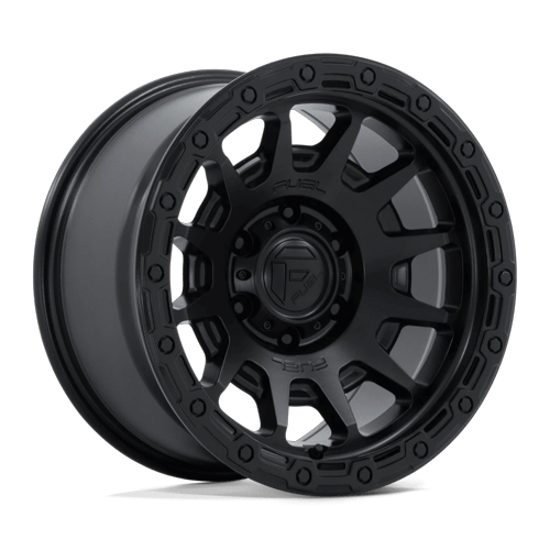 Fuel Off-Road FC884 FORTRESS | MATTE BLACK W/ GLOSS BLACK LIP wheel