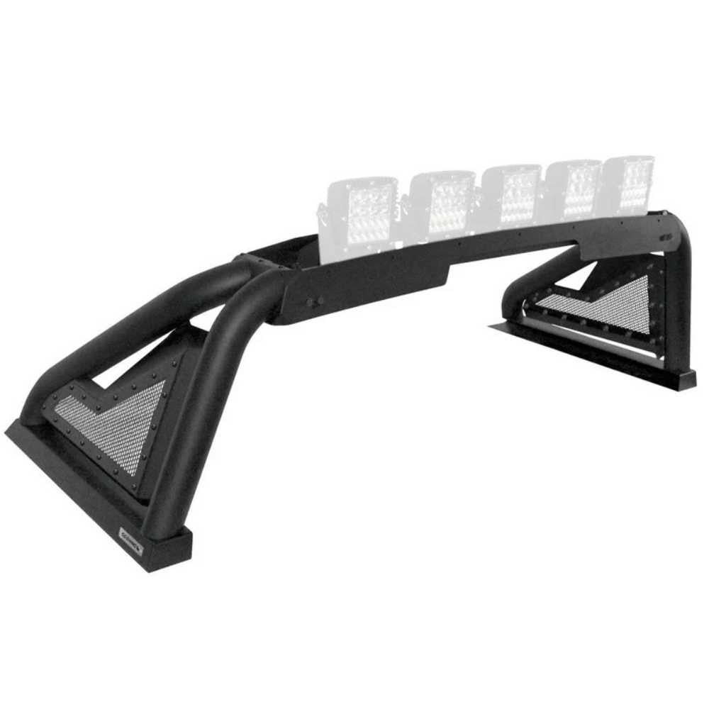 Go Rhino Sport Bar 2.0 with Power Actuated Retractable Light Mount | RAM 1500 & Silverado 2500 | Textured Black