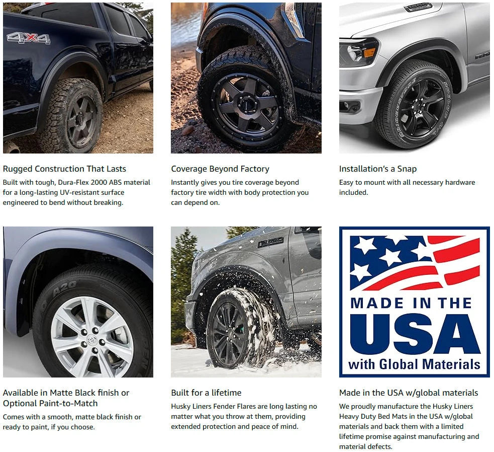 Husky Liners OE Style Fender Flares | RAM 1500 DT Hurricane (2025+) - Front & Rear (4PC)