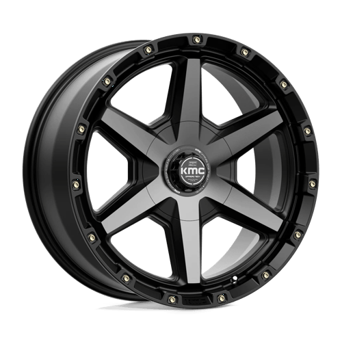 KMC KM101 TEMPO SATIN BLACK W/ GRAY TINT wheel