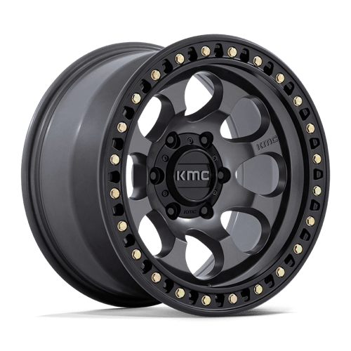 KMC KM550 RIOT SBL | ANTHRACITE W/ SATIN BLACK LIP wheel