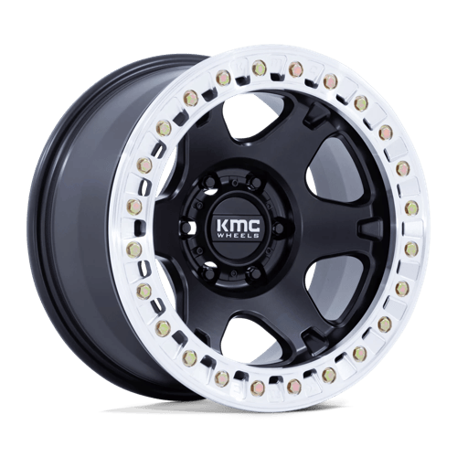 KMC KM238 VI BEADLOCK | SATIN BLACK W/ MACHINED RING wheel