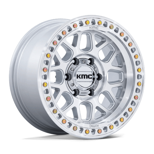 KMC KM549 GRS GLOSS SILVER W/ MACHINED FACE wheel