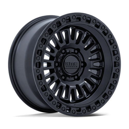 KMC KM554 AZTEC | MATTE BLACK W/ GLOSS BLACK LIP wheel