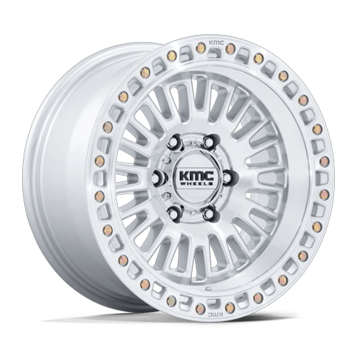 KMC KM554 AZTEC | GLOSS SILVER W/ MACHINED FACE wheel