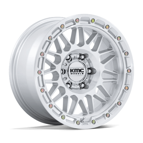 KMC KM555 ATTACK | GLOSS SILVER W/ MACHINED FACE wheel