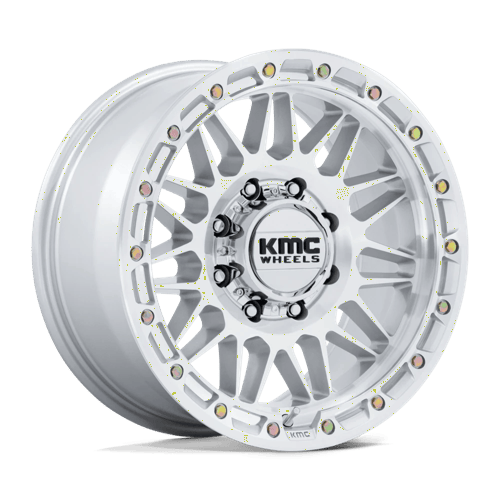 KMC KM555 ATTACK GLOSS SILVER W/ MACHINED FACE wheel