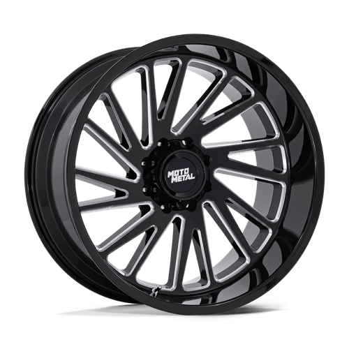 Moto Metal MO811 COMBAT GLOSS BLACK MILLED wheel