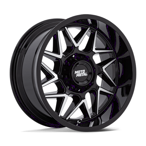 Moto Metal MO812 TURBINE GLOSS BLACK MACHINED wheel