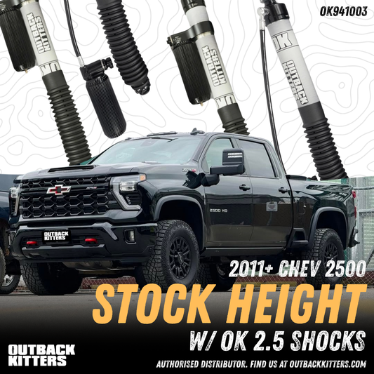 Outback Kitters Stock Upgrade with OK 2.5" Shocks suits Chevrolet Silverado 2500 (2020-2026)