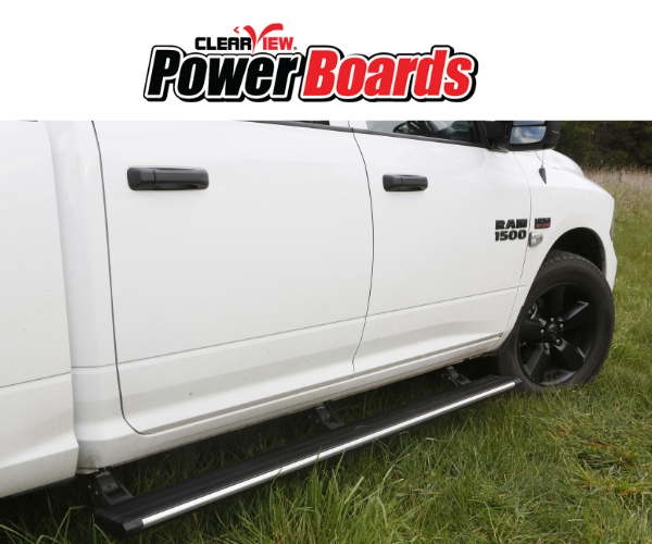 Clearview Power Boards for RAM DS – Retractable Side Steps, Pair