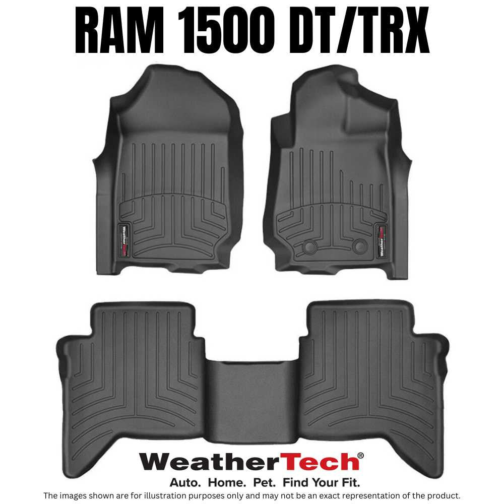 WeatherTech FloorLiner | Fits RAM 1500 DT/TRX (Front & Rear Set) Ex Rebel/Hurricane Engine Models