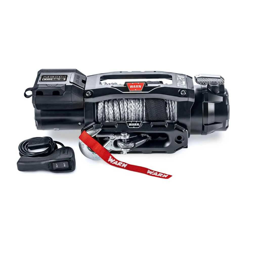 WARN ZEON XC 14-S Electric 12V Winch with Synthetic Rope - 14,000 lb Capacity - 110514