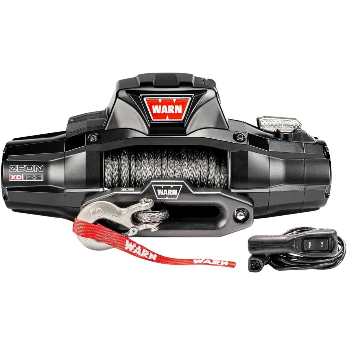 WARN ZEON XD 12-S 12,000lbs 12V Electric Winch | 80’ of 3/8” Spydura Synthetic Rope | 110012