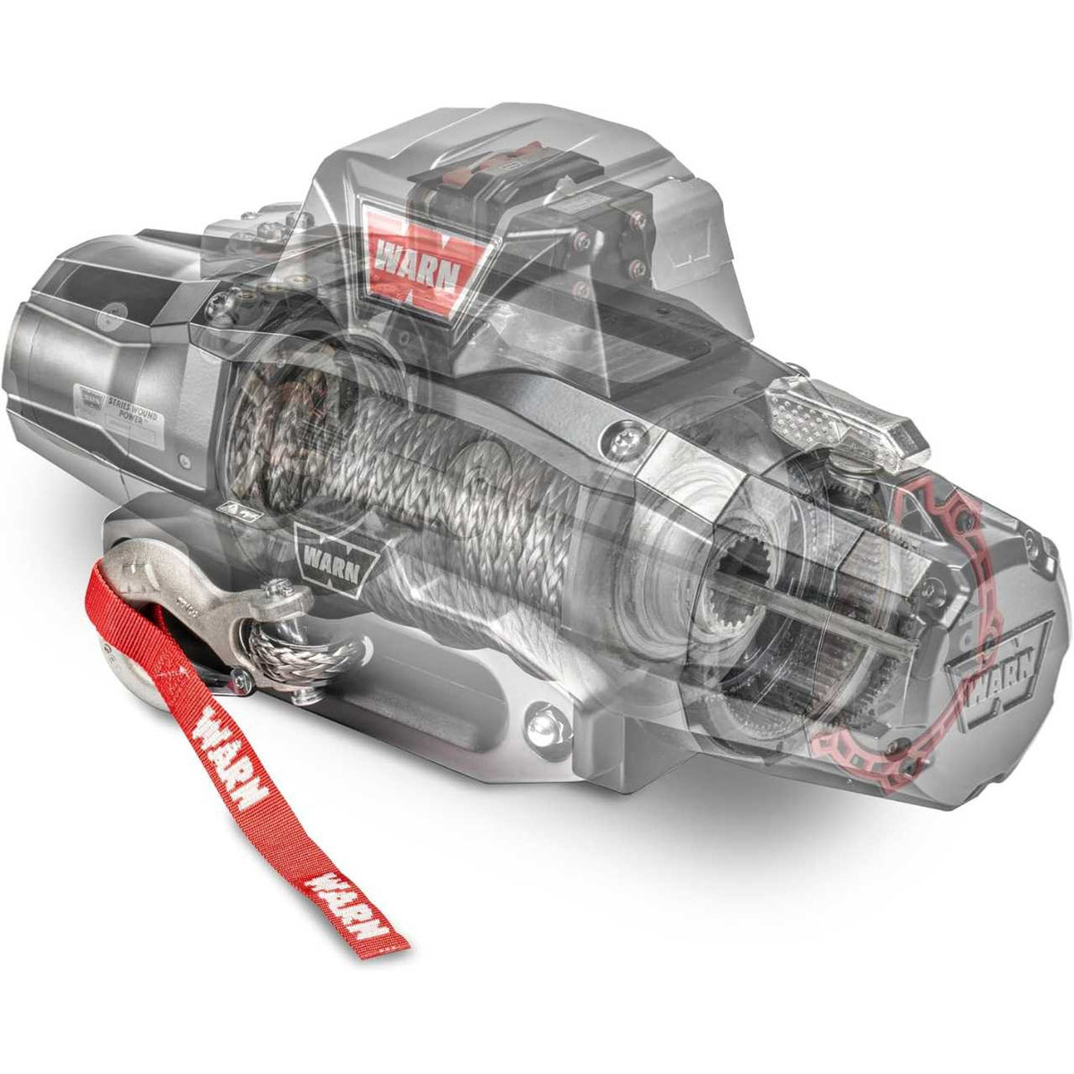 WARN ZEON XD 10-S 10,000lbs 12V Electric Winch | 100’ of 3/8” Spydura Synthetic Rope | 110010