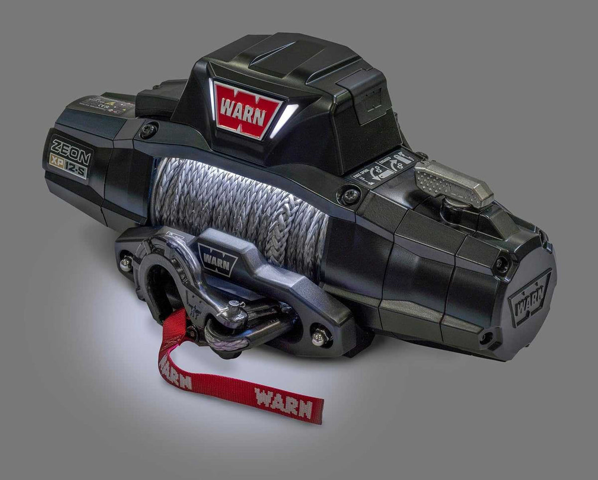 WARN ZEON XP 12-S 12,000lbs 12V Electric Winch | 80’ of 3/8” Spydura Synthetic Rope | 110120