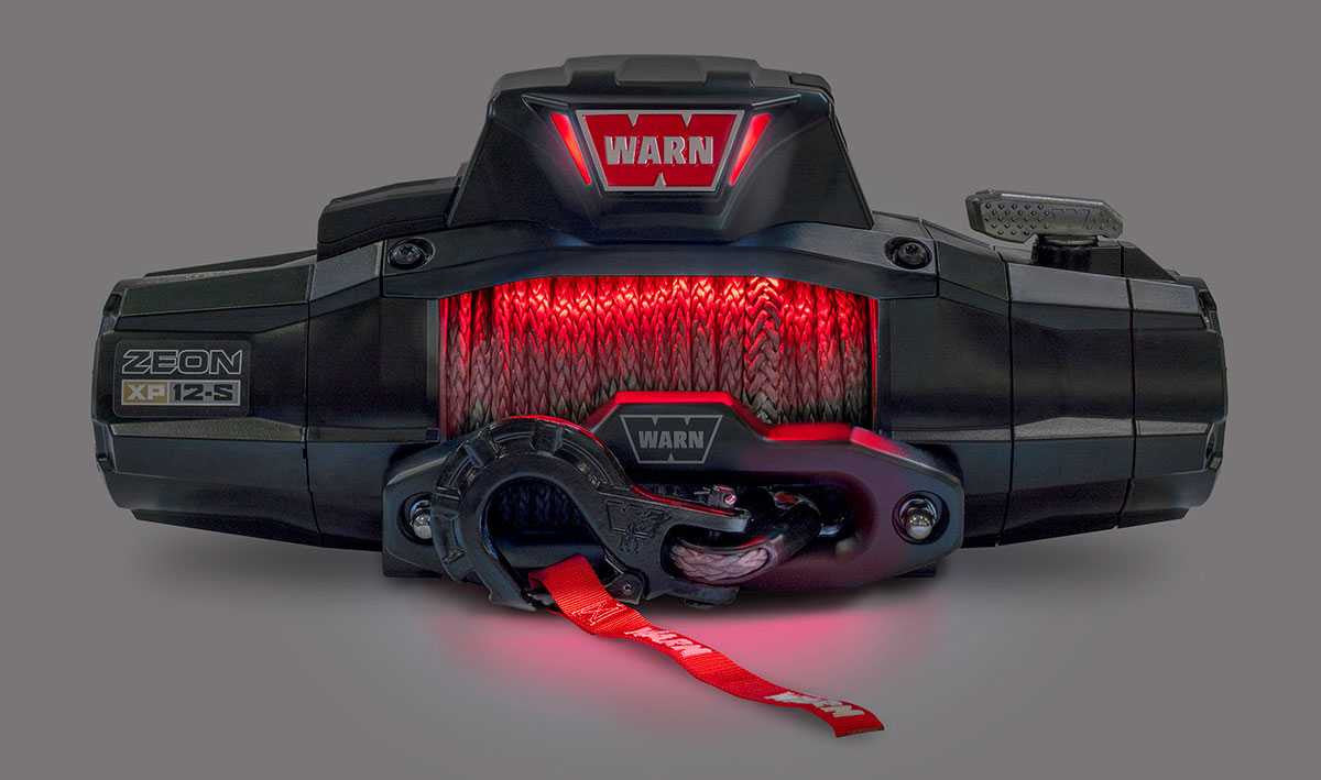 WARN ZEON XP 12-S 12,000lbs 12V Electric Winch | 80’ of 3/8” Spydura Synthetic Rope | 110120