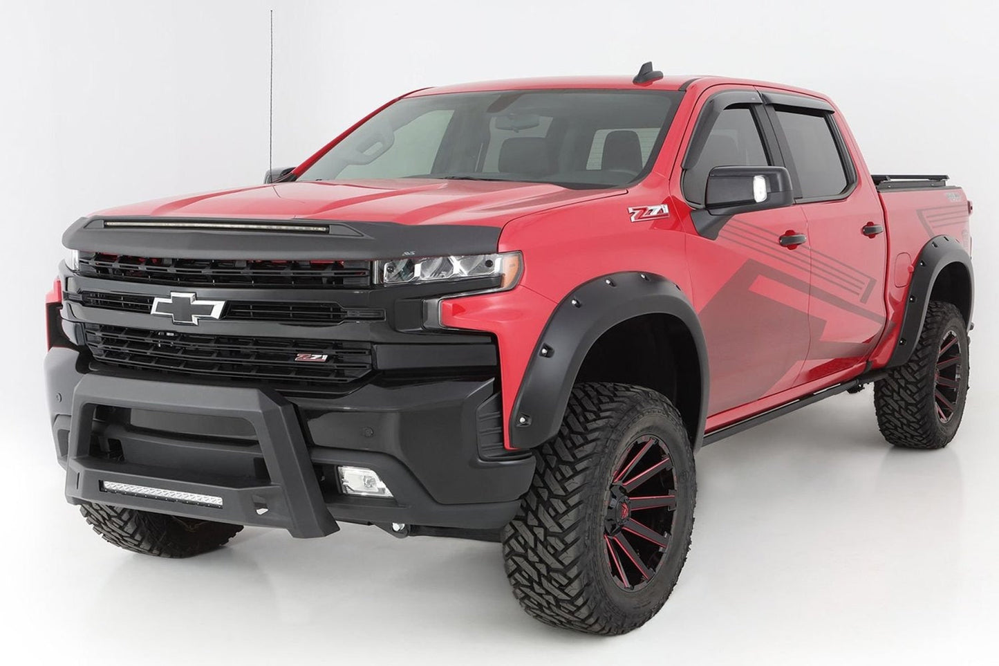 2.5" Pocket Style Smooth Fender Flares, Black, Front & Rear