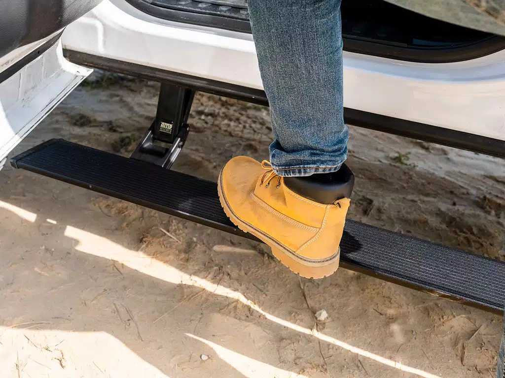AMP Research PowerStep Xtreme Electric Running Boards | Power-Retractable Side Steps | RAM 1500 DT (up to 2025) Excludes Hurr