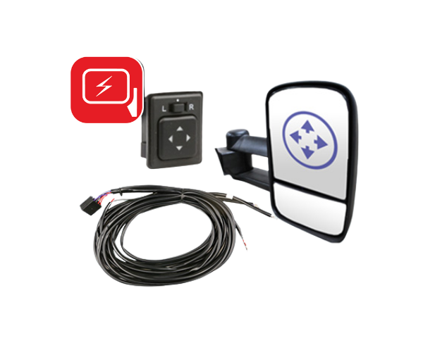 Clearview Compact mirror, Next Gen mirror, Original mirror Clearview Electric Kit – component illustration