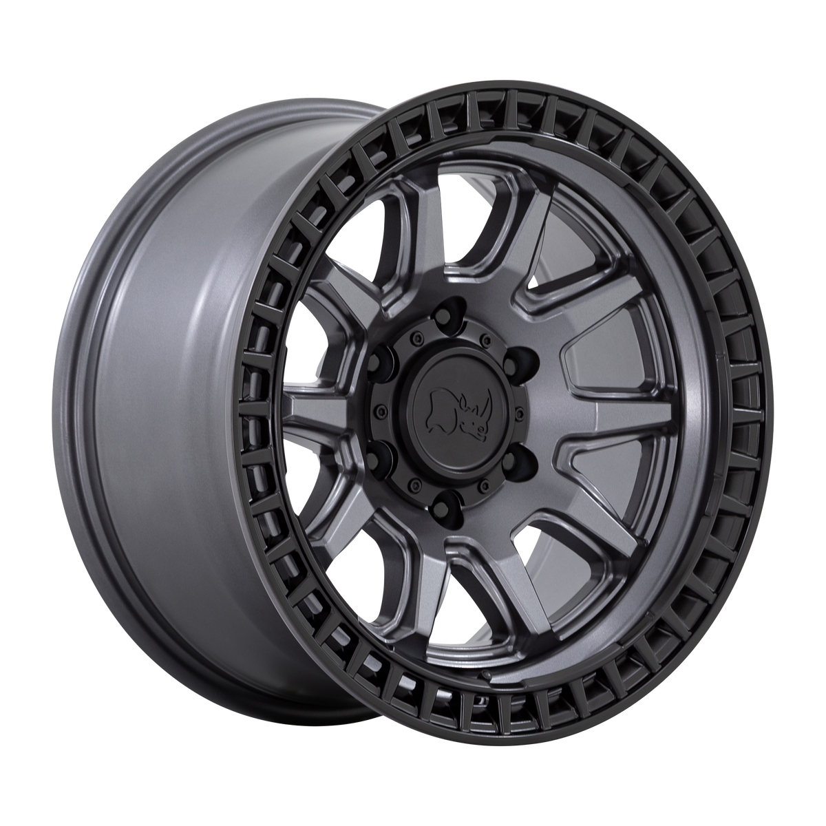 Black Rhino CALICO MATTE GUNMETAL W/ MATTE BLACK LIP wheel