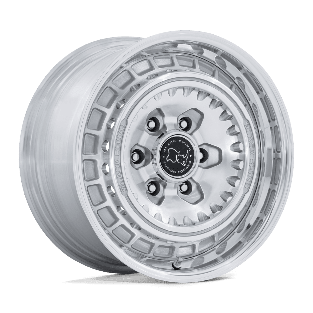 Black Rhino BR601 BASTION GLOSS SILVER W/ MACHINED FACE POLISHED LIP wheel