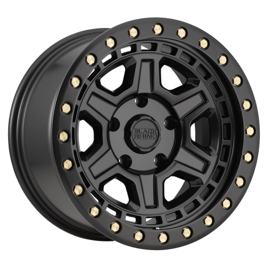 Black Rhino RENO | MATTE BLACK W/ BRASS BOLTS wheel