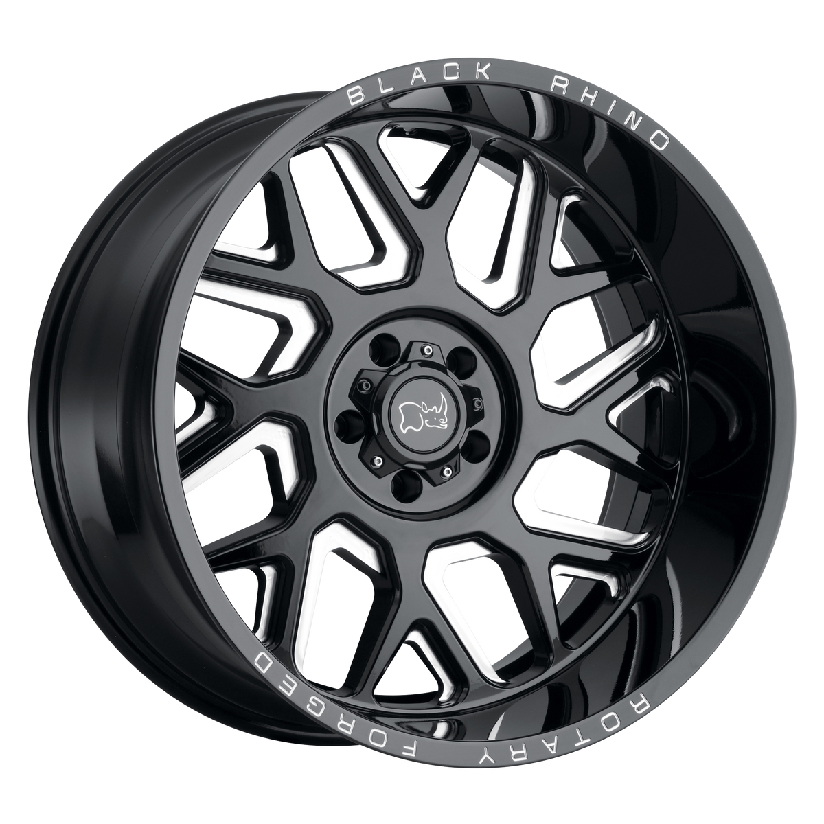 Black Rhino REAPER GLOSS BLACK MILLED wheel