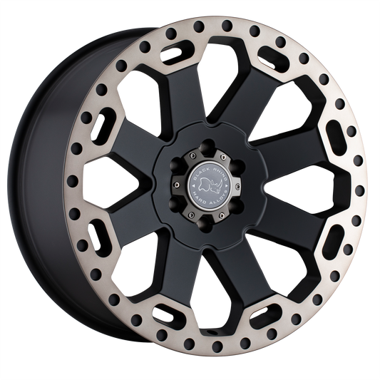 Black Rhino WARLORD | MATTE BLACK W/ MACHINED DARK TINT wheel