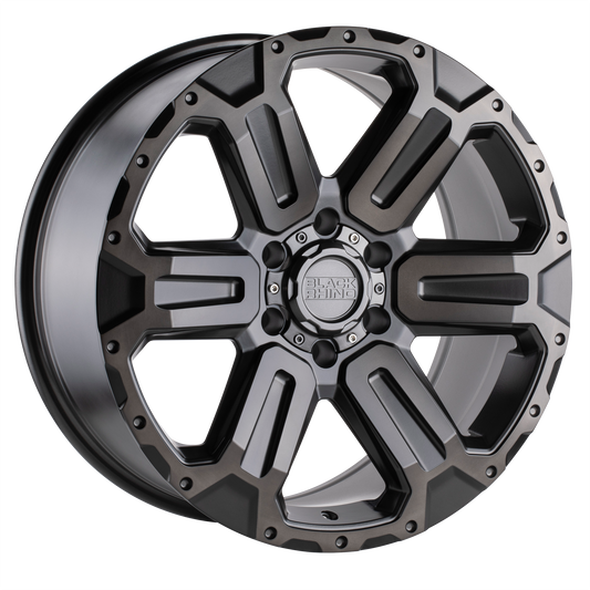 Black Rhino WANAKA | MATTE GUNMETAL W/ BRUSHED FACE & GUNMETAL TINT wheel
