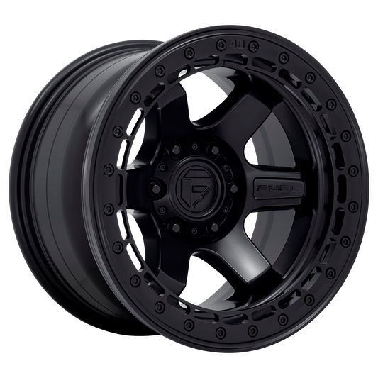 Fuel Off-Road D122 BLOCK BEADLOCK MATTE BLACK W/ MATTE BLACK RING wheel