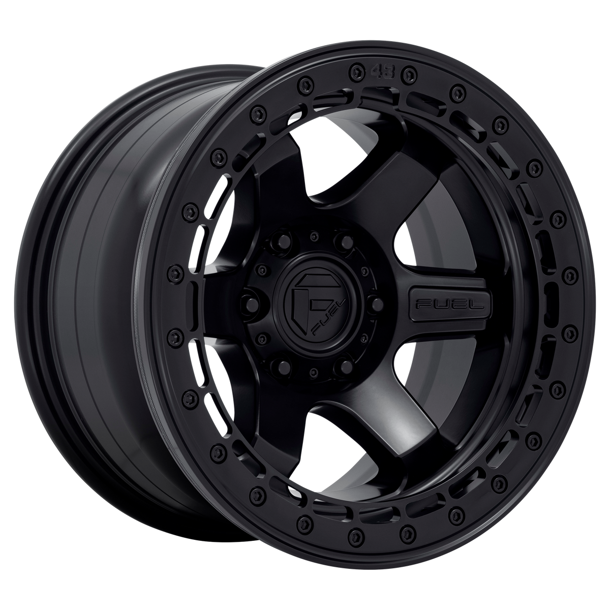 Fuel Off-Road D122 BLOCK BEADLOCK | MATTE BLACK W/ MATTE BLACK RING wheel