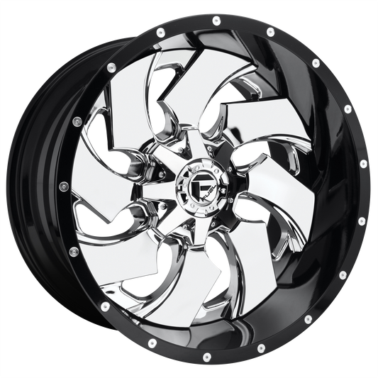 Fuel Off-Road D240 CLEAVER CHROME W/ GLOSS BLACK LIP wheel
