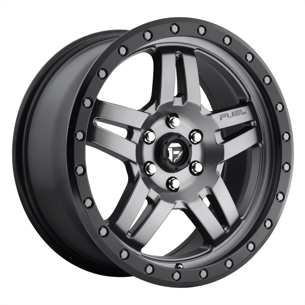 Fuel Off-Road D558 ANZA MATTE GUNMETAL BLACK BEAD RING wheel