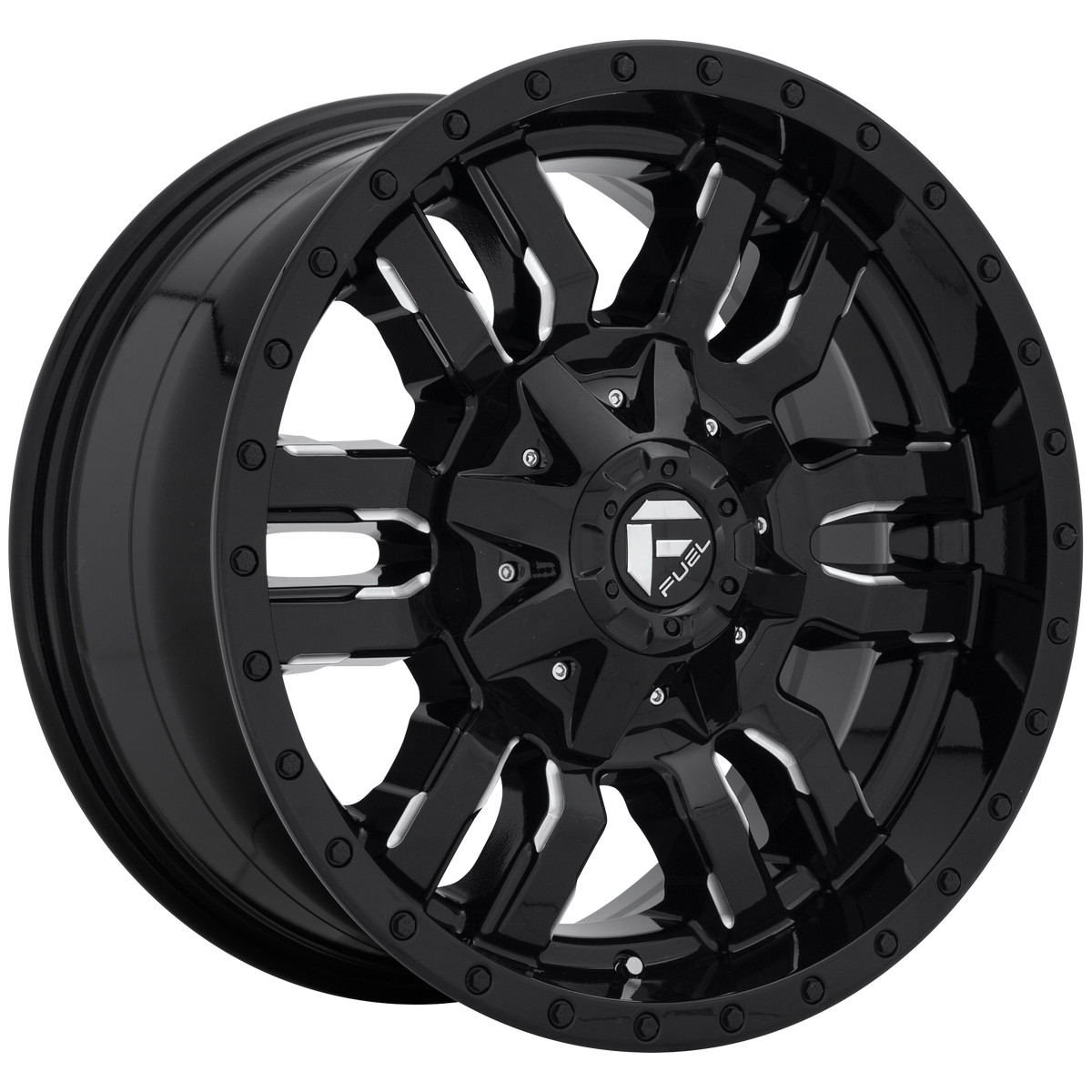 Fuel Off-Road D595 SLEDGE GLOSS BLACK MILLED wheel