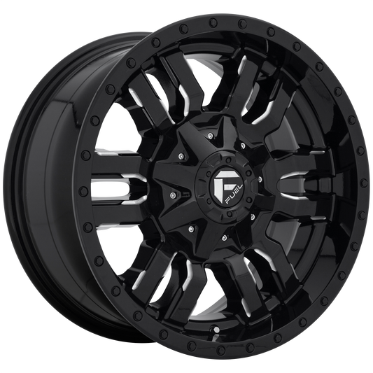 Fuel Off-Road D595 SLEDGE | GLOSS BLACK MILLED wheel