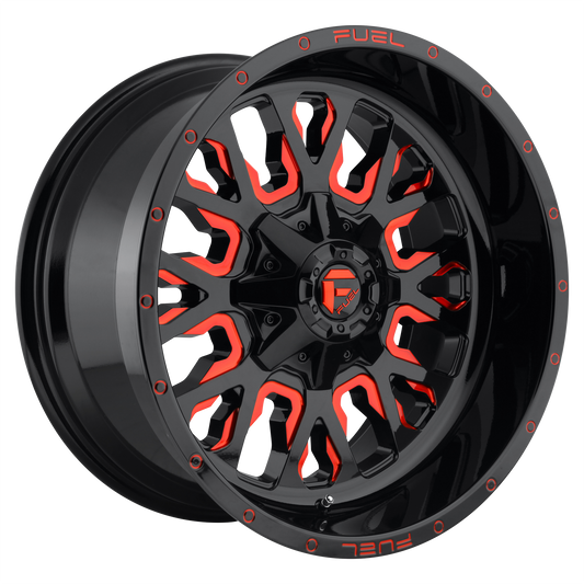 Fuel Off-Road D612 STROKE | GLOSS BLACK W/ RED TINT wheel