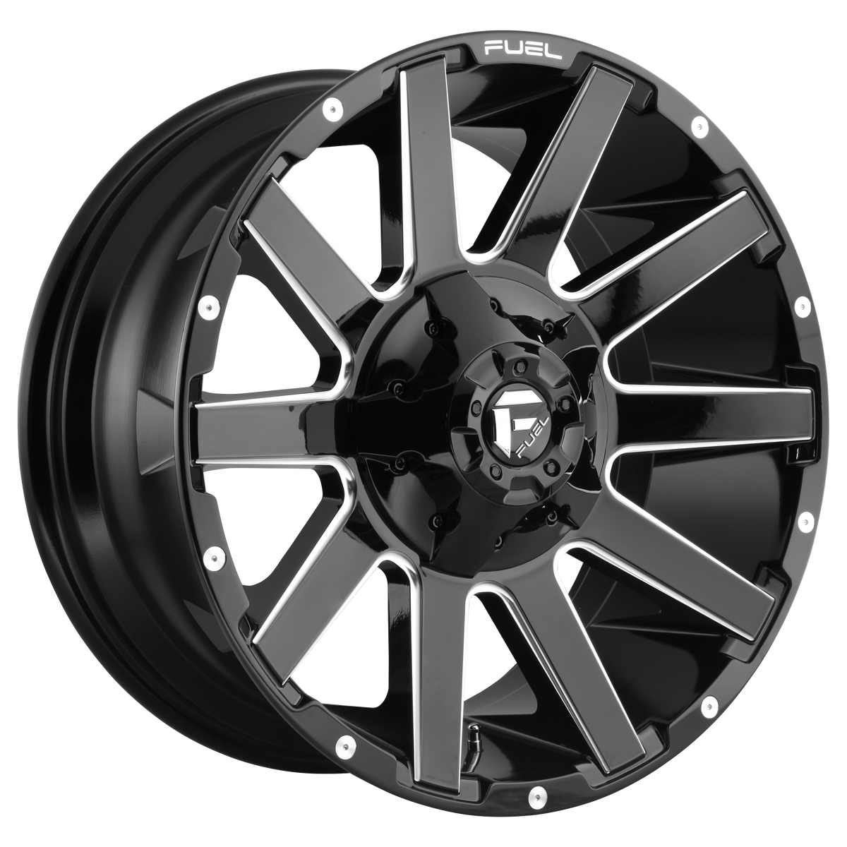 Fuel Off-Road D615 CONTRA GLOSS BLACK MILLED wheel