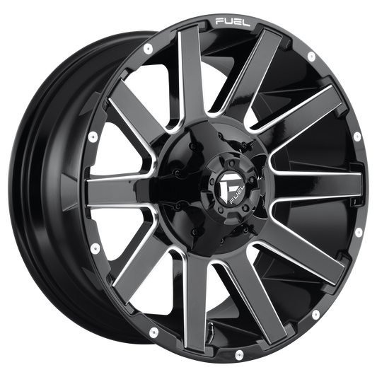 Fuel Off-Road D615 CONTRA GLOSS BLACK MILLED wheel