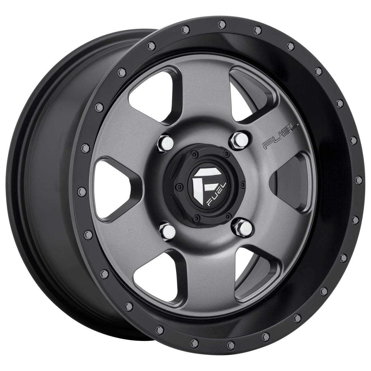 Fuel Off-Road D619 PODIUM MATTE GUNMETAL BLACK BEAD RING wheel