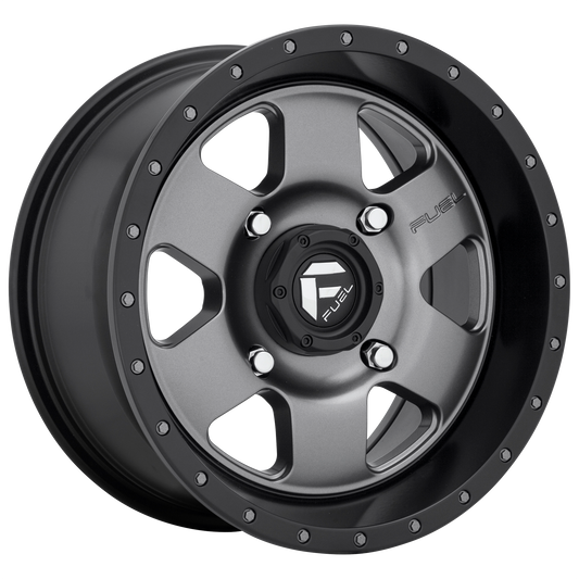 Fuel Off-Road D619 PODIUM MATTE GUNMETAL BLACK BEAD RING wheel
