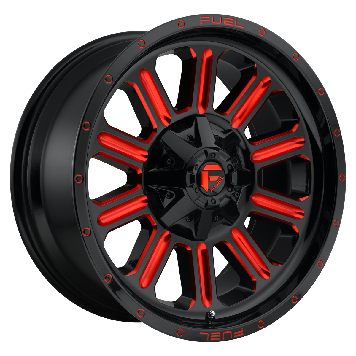 Fuel Off-Road D621 HARDLINE | GLOSS BLACK W/ RED TINT wheel