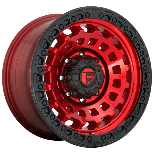 Fuel Off-Road D632 ZEPHYR CANDY RED W/ BLACK BEAD RING wheel